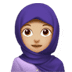 🧕🏼 woman with headscarf: medium-light skin tone display on Apple